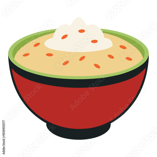 Laba rice porridge isolated on white background Adobe Illustrator Artwork