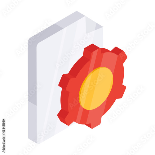 A unique design icon of file management 

