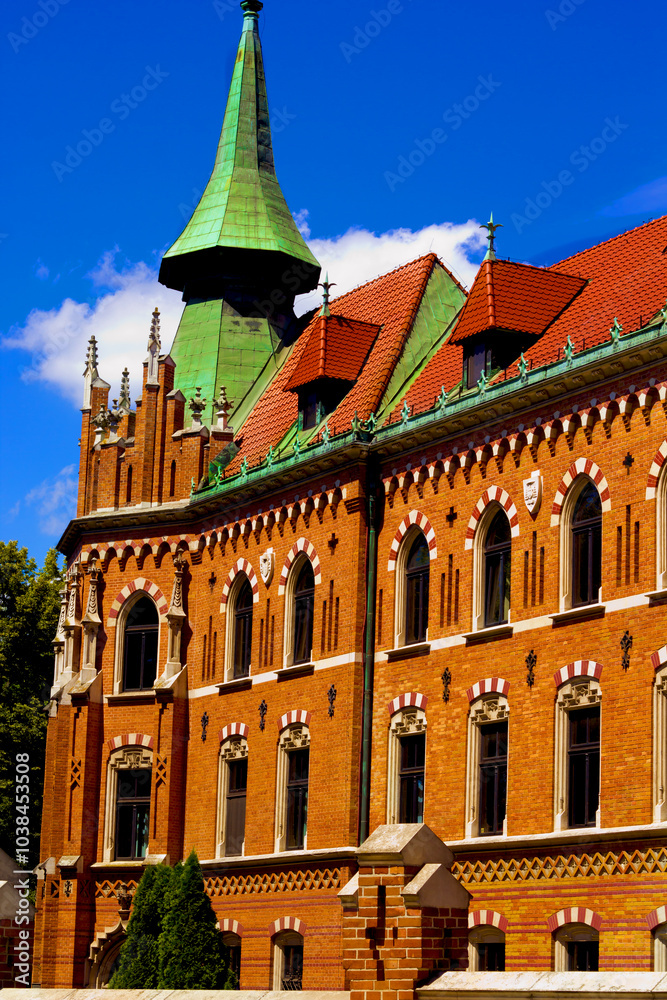 Naklejka premium beautiful scene of castle in Krakow ,Poland 