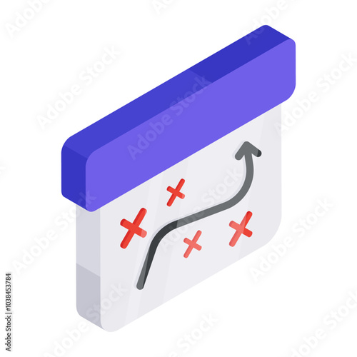 A unique design icon of tactical plan

