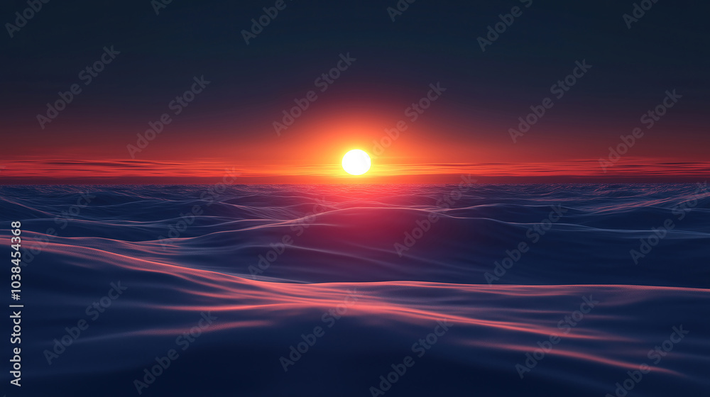 Greeting card design template for the longest night of the year showcasing dark sky and sunrise