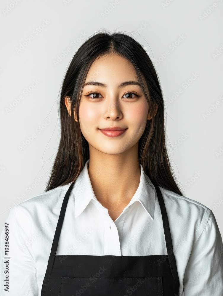 young women in work uniforms and aprons, highlighting their warm smiles and approachable demeanor, perfect for hospitality or service industry promotions. young women in work uniforms and aprons, highlighting their warm smiles and approachable demeanor, perfect for hospitality or service industry promotions.