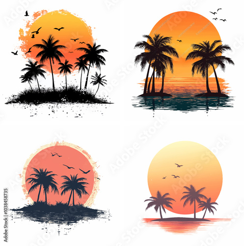 sunset beachside palm trees clipart of beach scene red sunset beach sunset beach California sunset