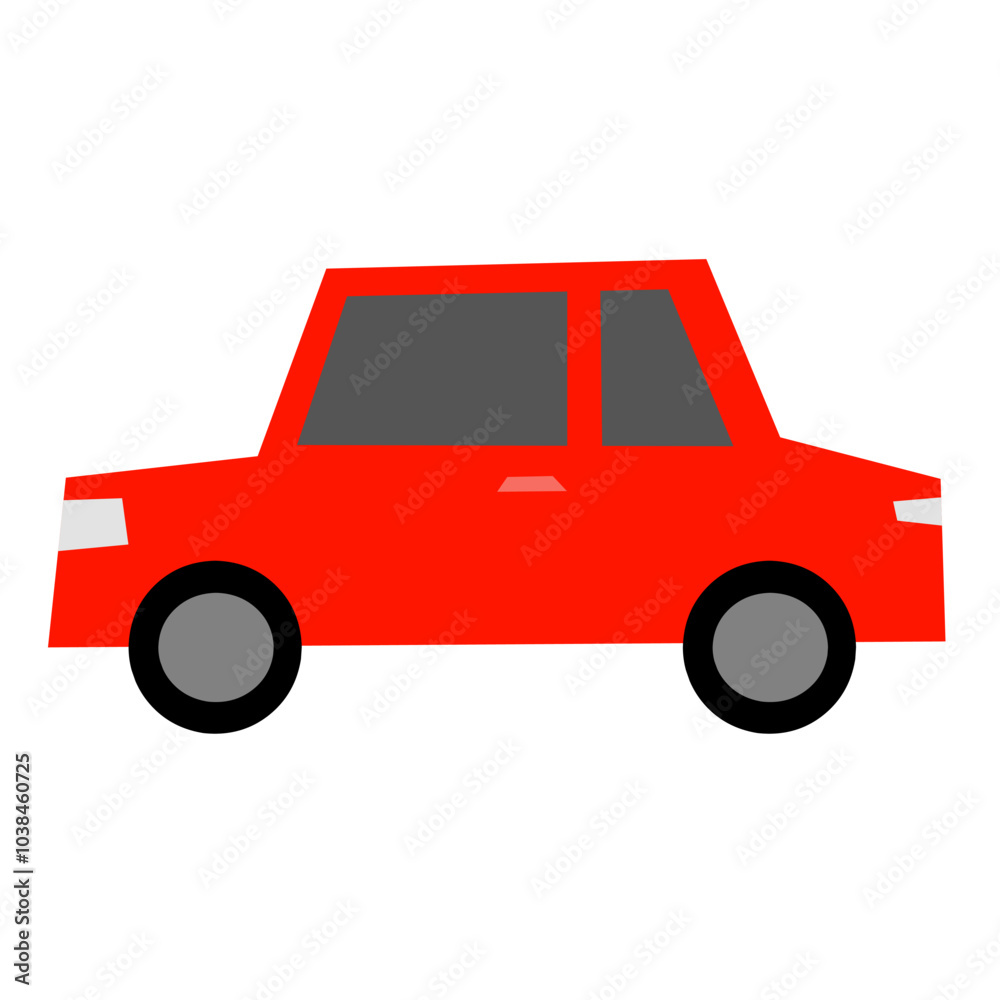 Minimalistic Red Car Vector Minimalistic Red Car Vector