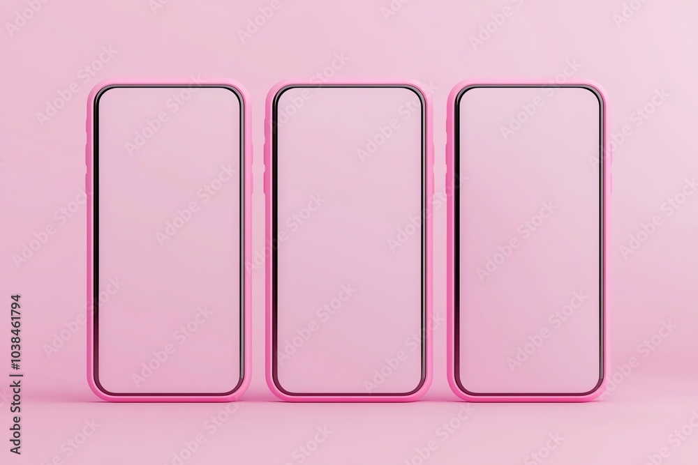 Consent banners, mobile screen view with transparency, 3D illustration Consent banners, mobile screen view with transparency, 3D illustration