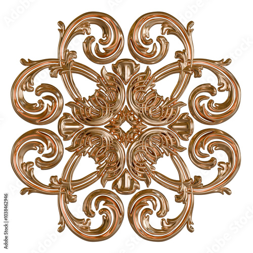Luxury Gold Frame Element – Vintage Ornament for Design