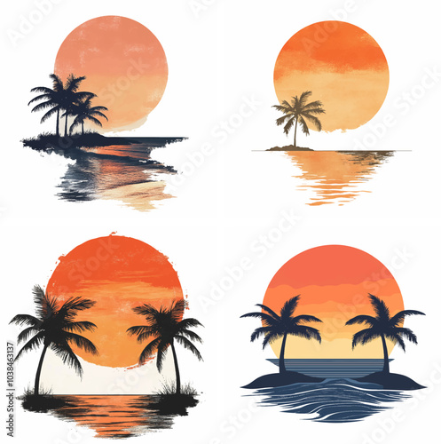 sunset beachside palm trees clipart of beach scene red sunset beach sunset beach California sunset