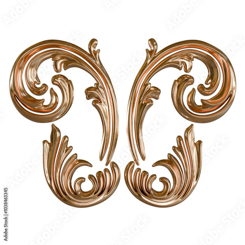 Antique Decorative Scroll – Royal Gold Pattern for Interiors