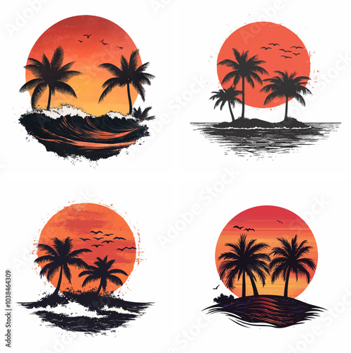 sunset beachside palm trees clipart of beach scene red sunset beach sunset beach California sunset
