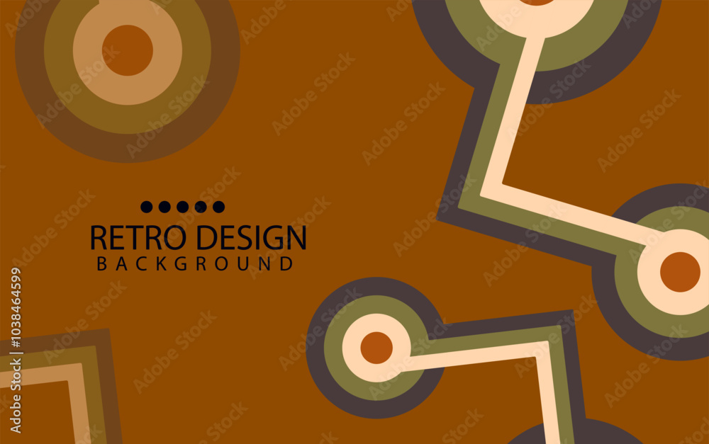 Fototapeta premium Abstract geometric retro background with diagonal lines and shapes. Vector illustration