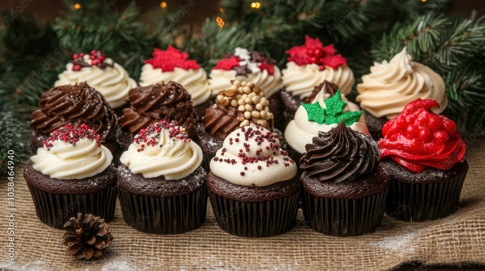 Festive Desserts Displayed on a Beautiful Table Setting Festive Desserts Displayed on a Beautiful Table Setting