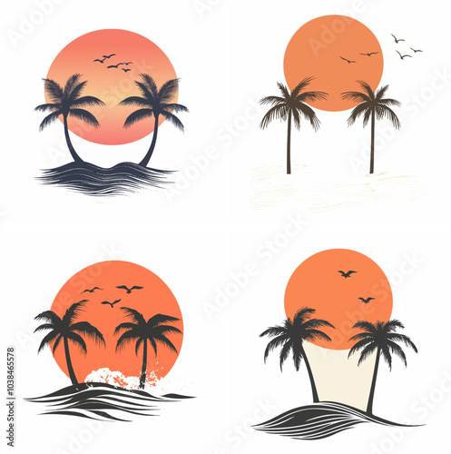 sunset beachside palm trees clipart of beach scene red sunset beach sunset beach California sunset