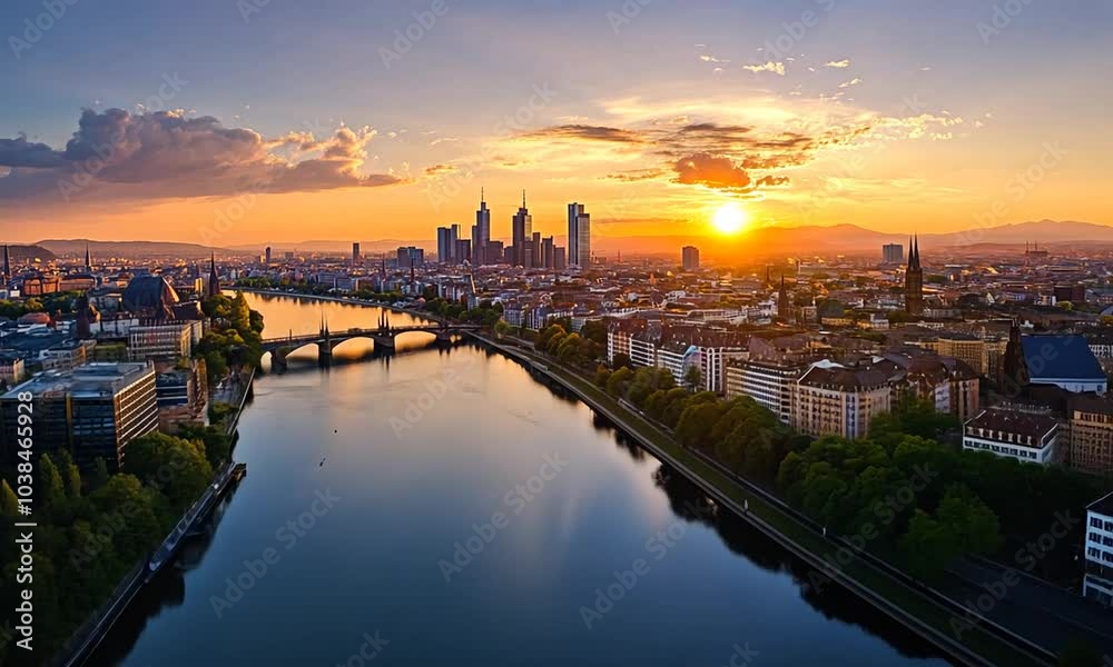 Sunset Over Frankfurt