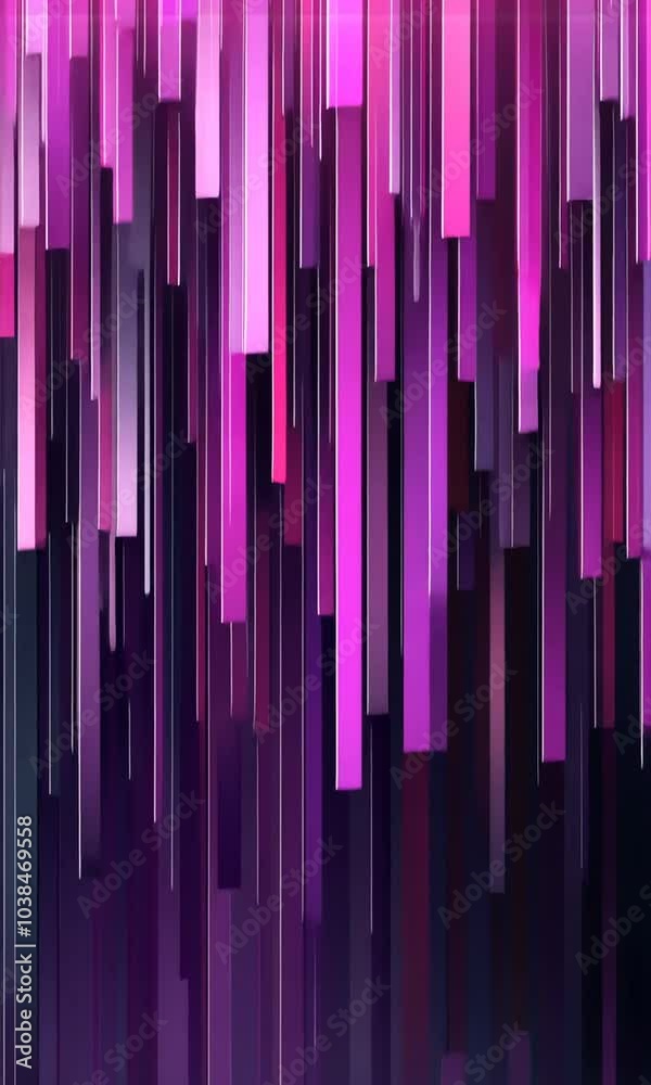 Vertical dynamic purple technology stripes animation background. Vertical video. Vertical dynamic purple technology stripes animation background. Vertical video.