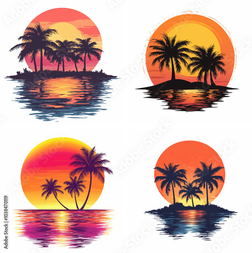 sunset beachside palm trees clipart of beach scene red sunset beach sunset beach California sunset