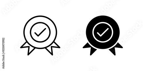 Icon of a badge with a check mark, representing product guarantees and quality.