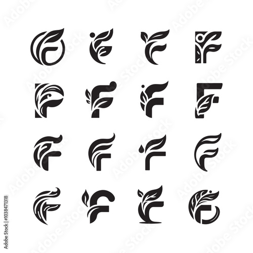 leaf F logo bundle
