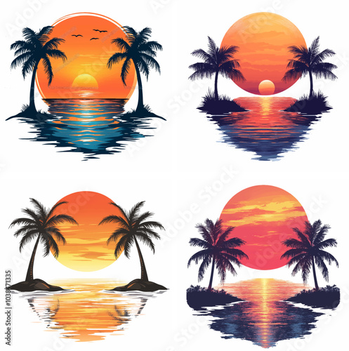 sunset beachside palm trees clipart of beach scene red sunset beach sunset beach California sunset