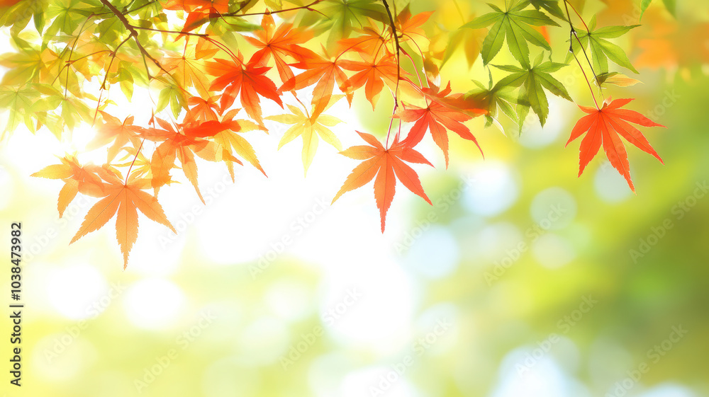 Red maple leaves in autumn with copy space Red maple leaves in autumn with copy space