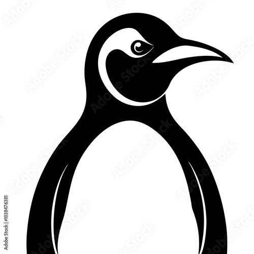 penguin on white