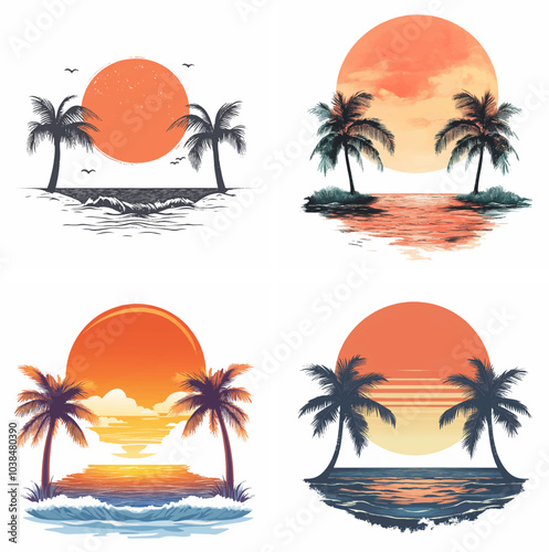 sunset beachside palm trees clipart of beach scene red sunset beach sunset beach California sunset