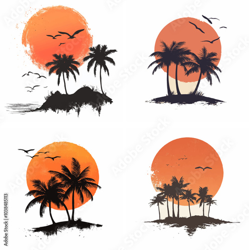sunset beachside palm trees clipart of beach scene red sunset beach sunset beach California sunset