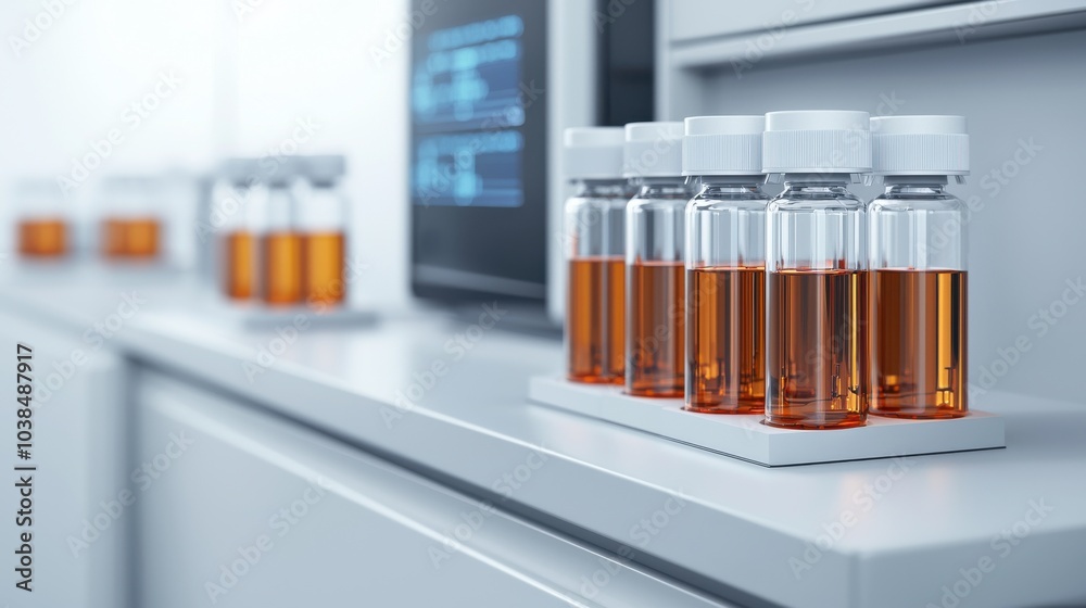 Advanced AI-Driven Sorting in Sterile Lab Environment, 3D illustration Advanced AI-Driven Sorting in Sterile Lab Environment, 3D illustration