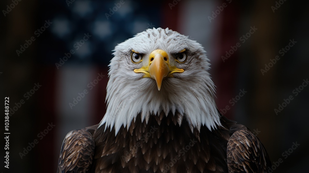Fototapeta premium close-up portrait of a majestic bald eagle