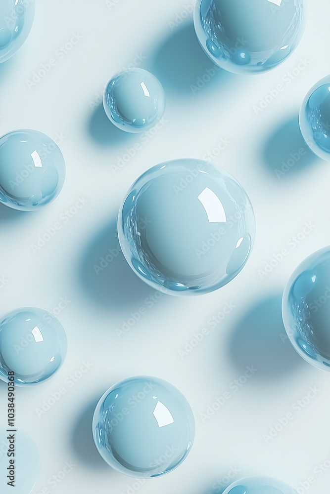 Teal spheres sit lightly on clean white surface, glowing softly under light, reflecting delicate highlights, offering balance and elegance, peaceful futurism concept. Teal spheres sit lightly on clean white surface, glowing softly under light, reflecting delicate highlights, offering balance and elegance, peaceful futurism concept.