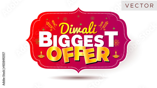 Vector Logo for Diwali big sale, offer, shopping, deal discount design.