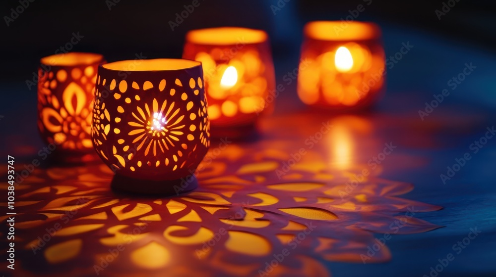 DIY Diwali decor project with handmade paper lanterns, intricately designed Rangoli stencils, and fairy lights creating a warm, festive atmosphere at home. DIY Diwali decor project with handmade paper lanterns, intricately designed Rangoli stencils, and fairy lights creating a warm, festive atmosphere at home.