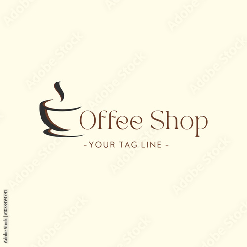 Vector Logo Coffee Shop Logo Hand Drawing