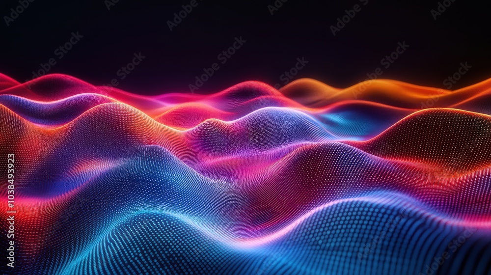 Fototapeta premium Vibrant abstract digital landscape