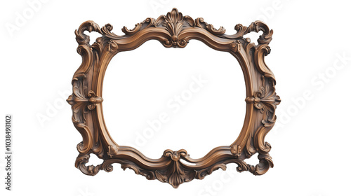 Delicately Carved Wooden Frame for Customization and Easy Editing