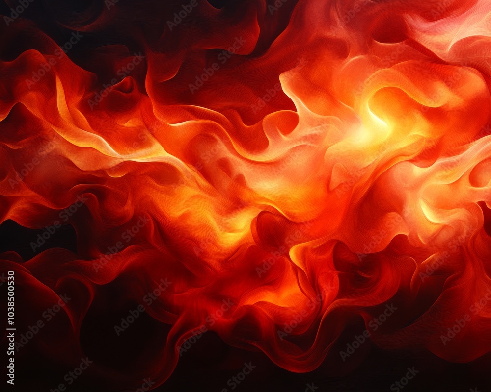Abstract swirl of vibrant red and orange flames with soft gradients. Abstract swirl of vibrant red and orange flames with soft gradients.