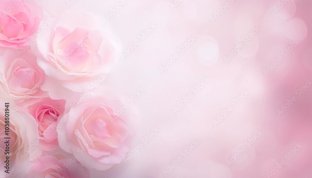 Pink rose on green white background. Background for love and Valentine Pink rose on green white background. Background for love and Valentine