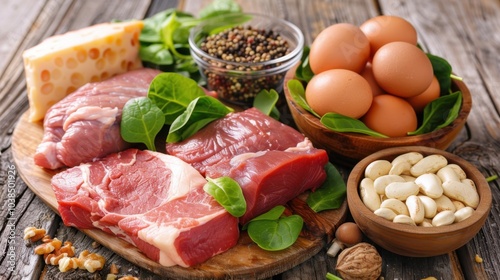Vitamin B12: Essential for forming red blood cells and DNA, it supports nerve health and is mostly found in animal products such as meat, eggs, and dairy.
 photo