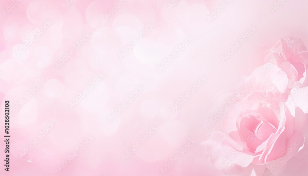 Pink rose on green white background. Background for love and Valentine Pink rose on green white background. Background for love and Valentine