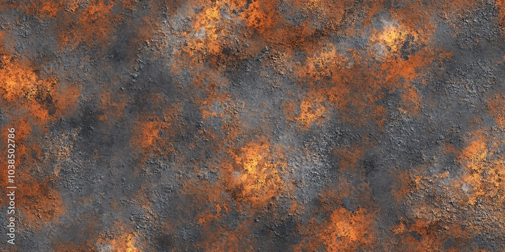 Abstract texture featuring shades of gray and orange, with a grungy appearance. Ideal for backgrounds and design projects.