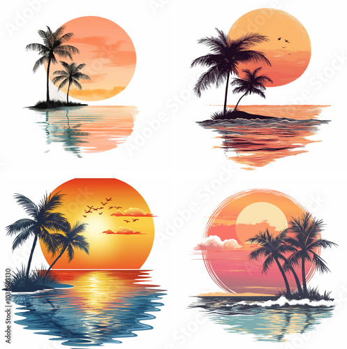 sunset beachside palm trees clipart of beach scene red sunset beach sunset beach California sunset