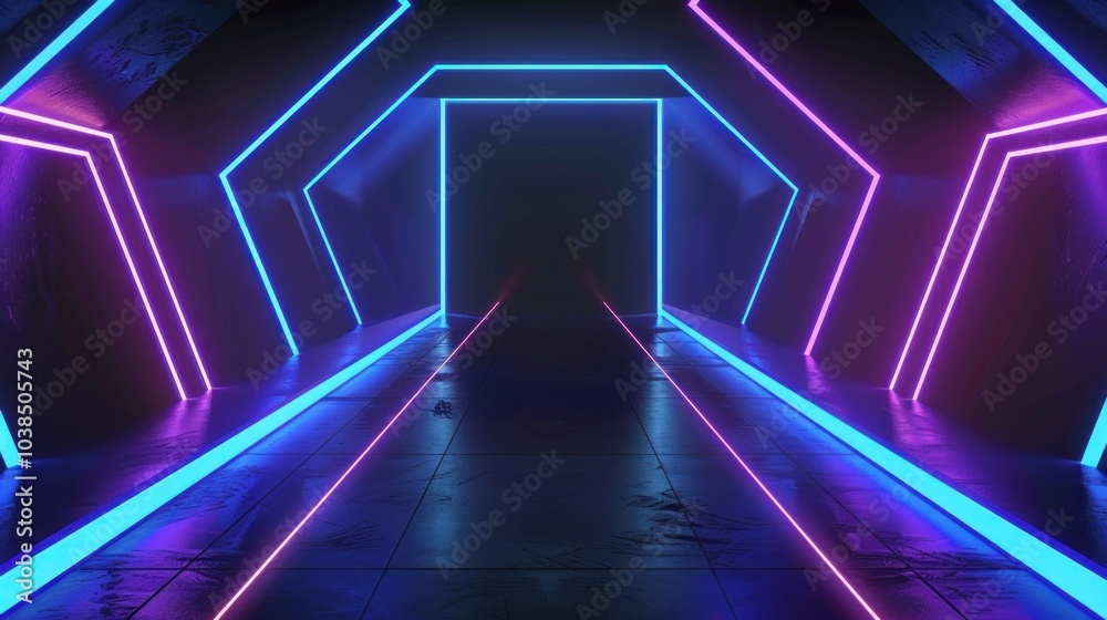 Neon Lights Tunnel Neon Lights Tunnel