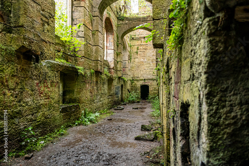 Ruins of Dunmore house Scotland photo