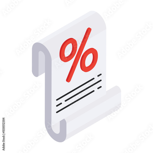 Modern design icon of discount list

