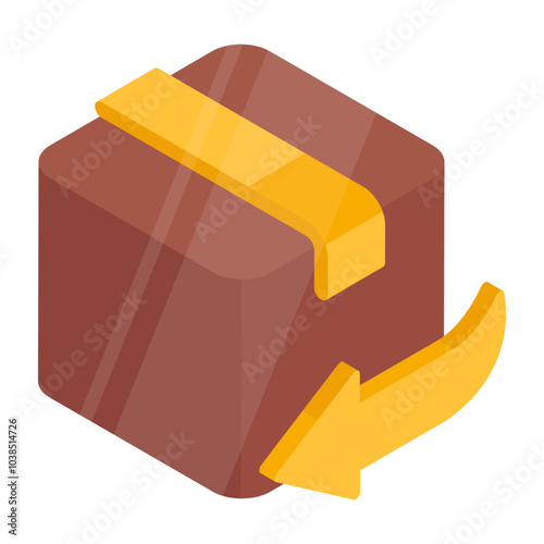 Perfect design icon of parcel return

