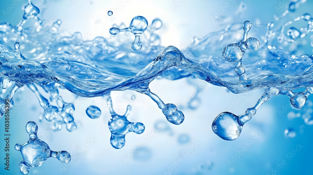 Microscopic View of Water Molecules in Motion Microscopic View of Water Molecules in Motion