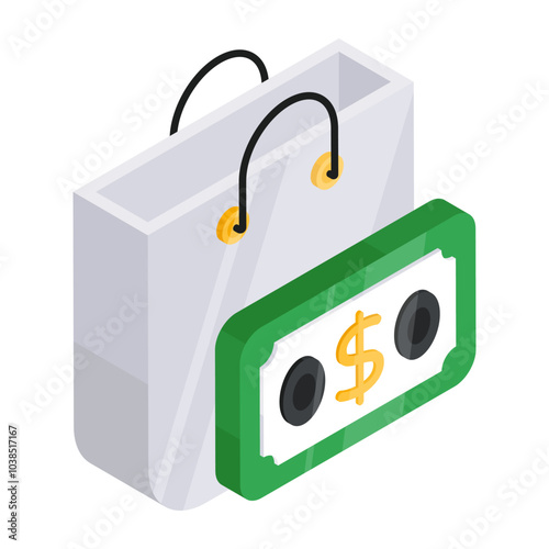 An icon design of shopping payment 

