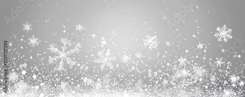 Wallpaper Mural A festive winter background with falling snowflakes and shimmering lights, Christmas banner, selective focus, copy space. Torontodigital.ca
