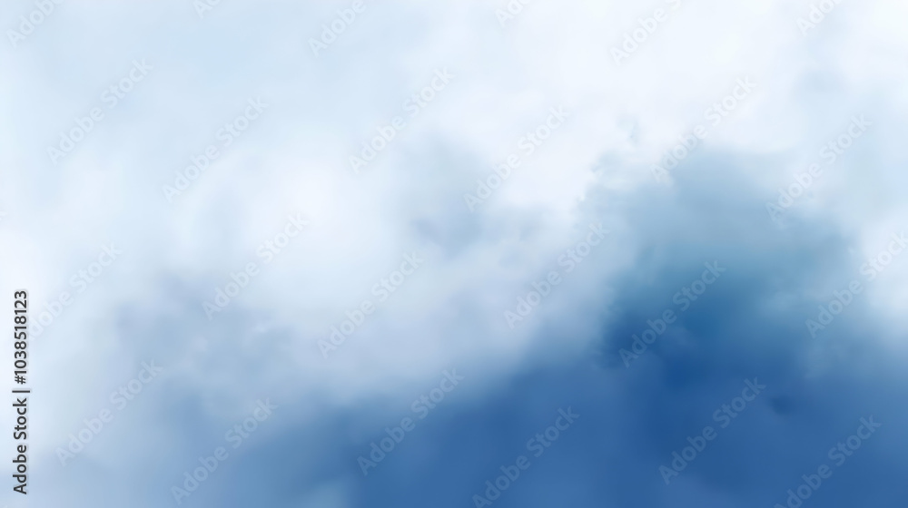 Obraz premium Soft Blue and White Minimalist Background Design