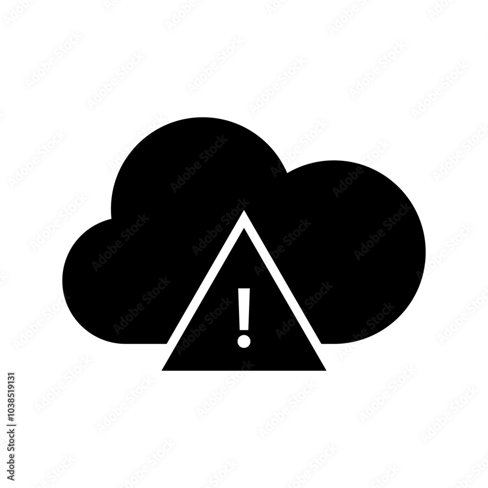 Cloud with exclamation mark Cloud with exclamation mark