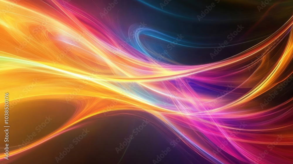 Energy Flowing in Abstract Light Lines Visual Energy Flowing in Abstract Light Lines Visual